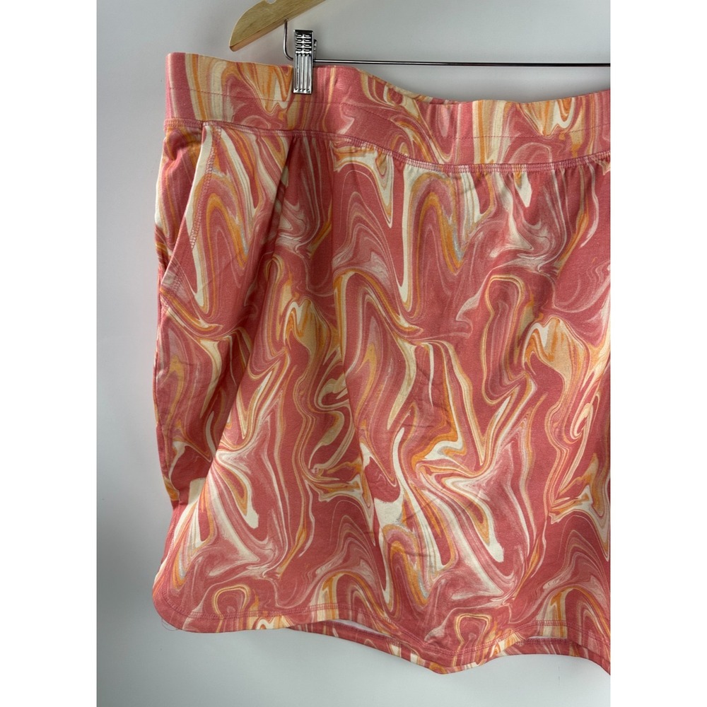 NWT CJ Banks Pull On Skort Skirt + Shorts Orange Golf Athleisure Plus Size 3X - Picture 4 of 12